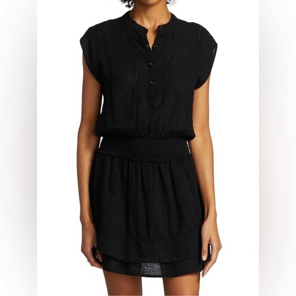 RAILS Angelina Black Linen dress